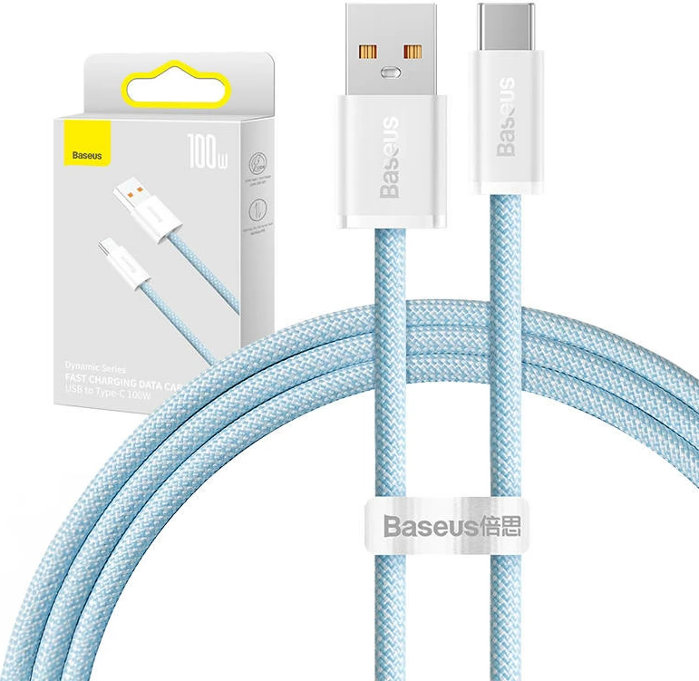 Kabllo USB në USB-C Baseus Dynamic Series CALD000603, 1m, 100W, blu