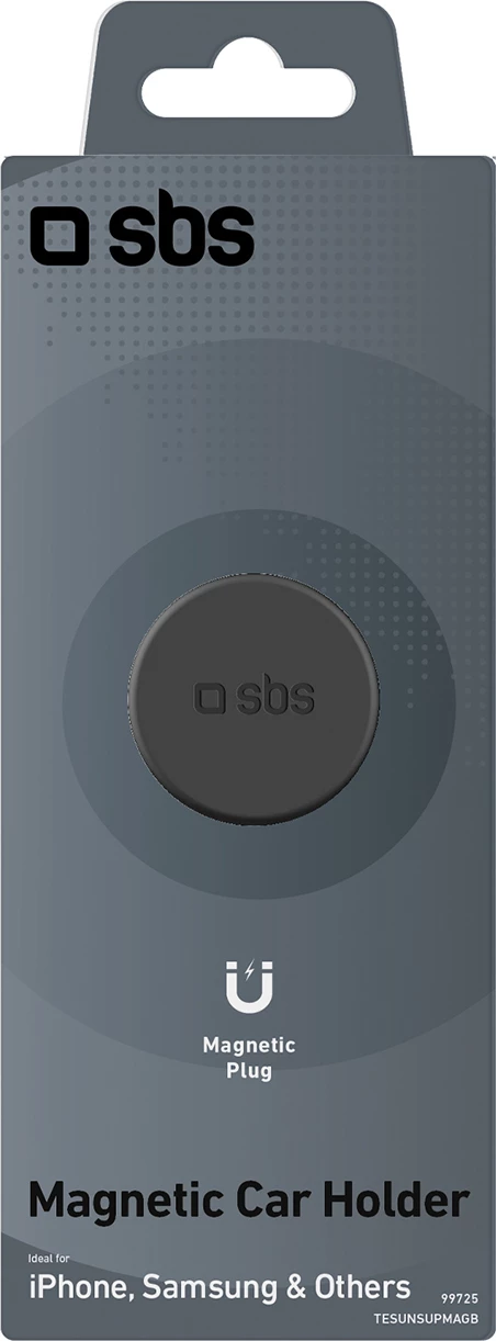 Mbështjellës magnetik për celular SBS TESUNSUPMAGK, për ventilator të makinës, MagSafe, i zi