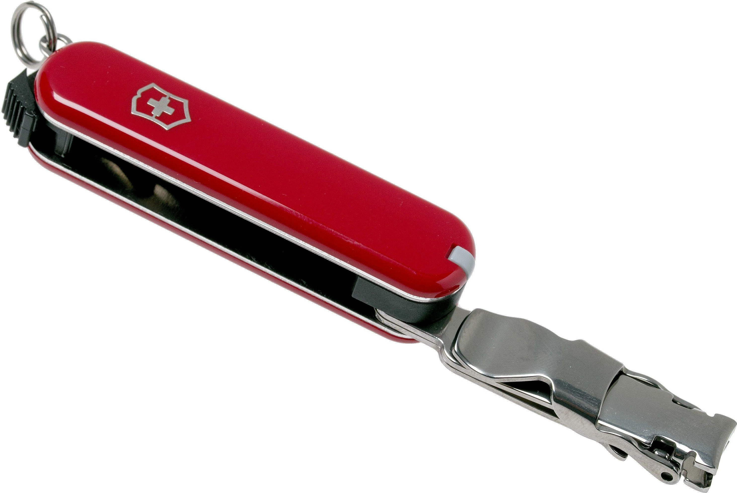 Thikë e vogël xhepi Victorinox, me prerëse të thonjëve "582", e kuqe