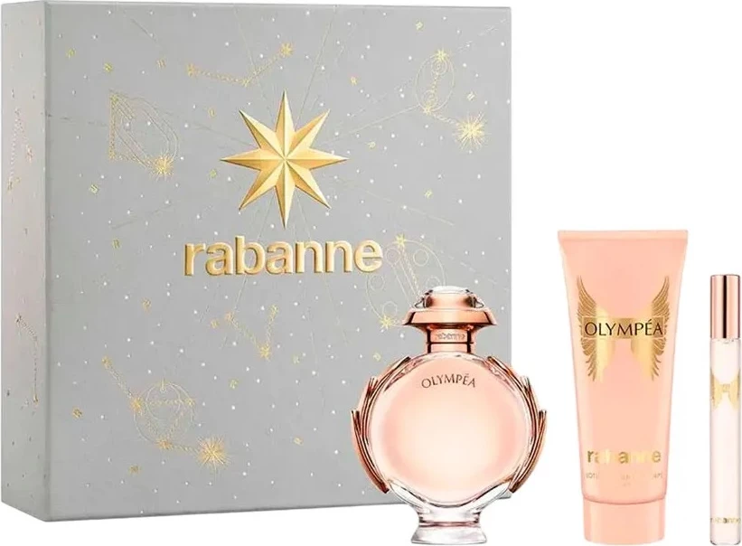 Set Eau de Parfum për femra Paco Rabanne Olympea, 80ml + 10ml + balsam trupi 100ml