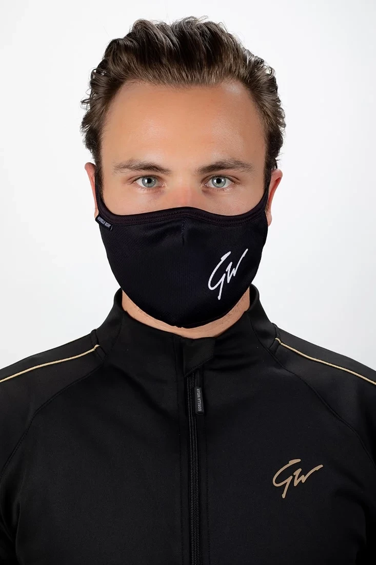 Gorilla Wear Face Mask - Black [Madhësia: XS/S]