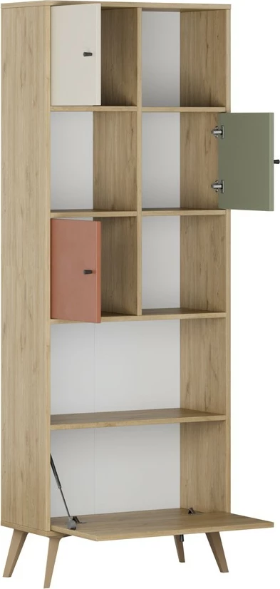 Raft librash Hanah Home, Tkt-931-Fx-1, shumëngjyrësh