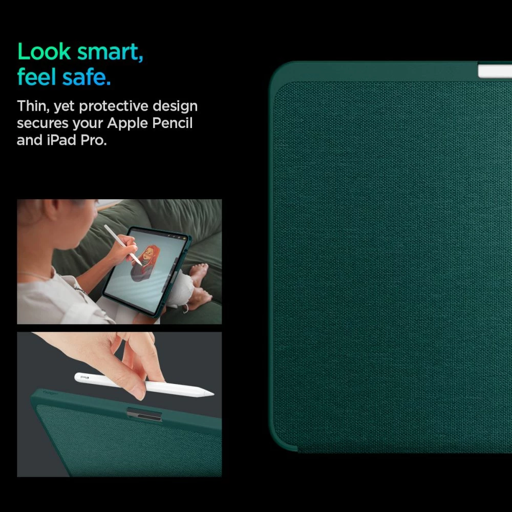 Mbështjellës Spigen Urban Fit për iPad Pro 13" 2024, Gjelbër