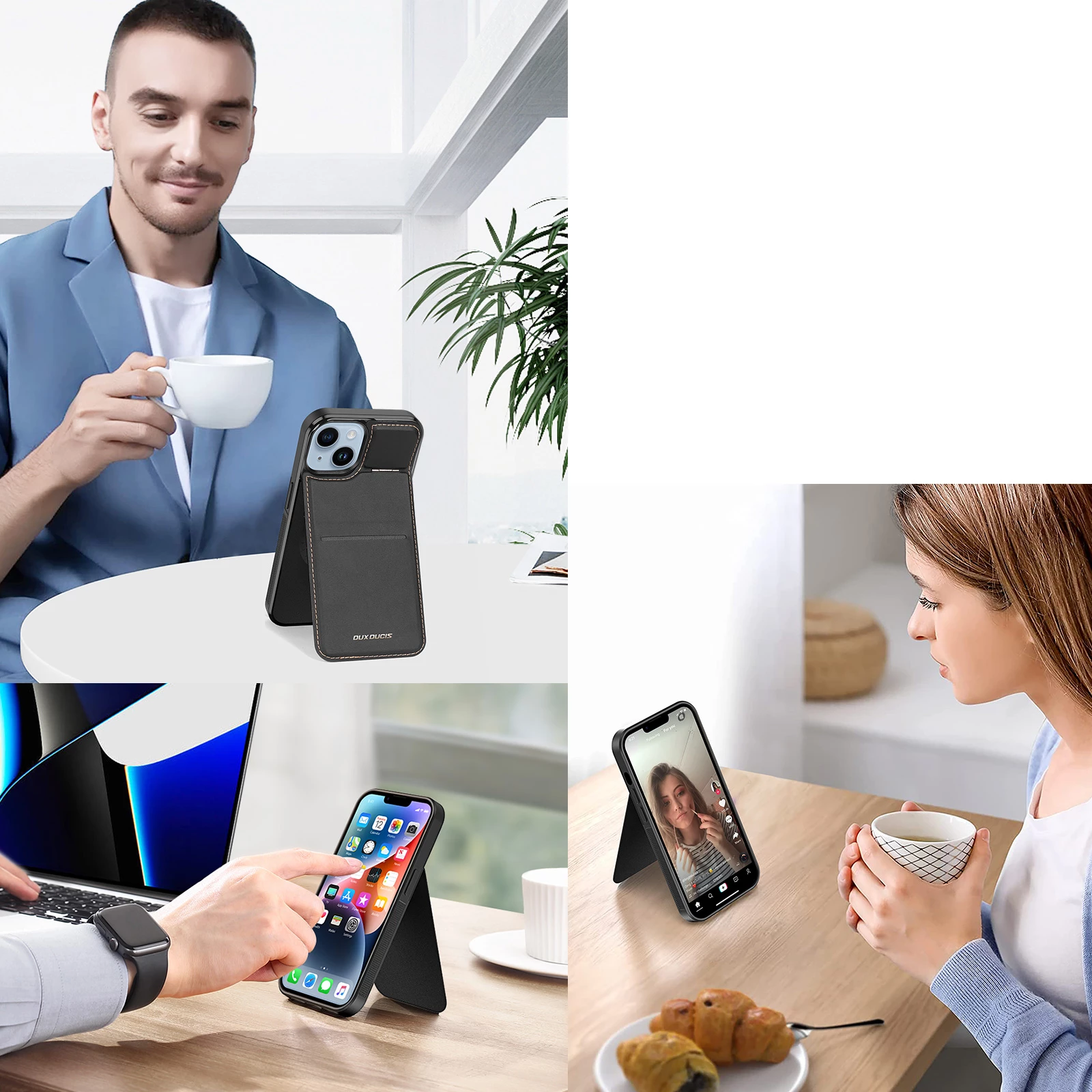 Mbështjellës Dux Ducis Rafi Mag për iPhone 14 Plus, me MagSafe, RFID Blocker, e zezë