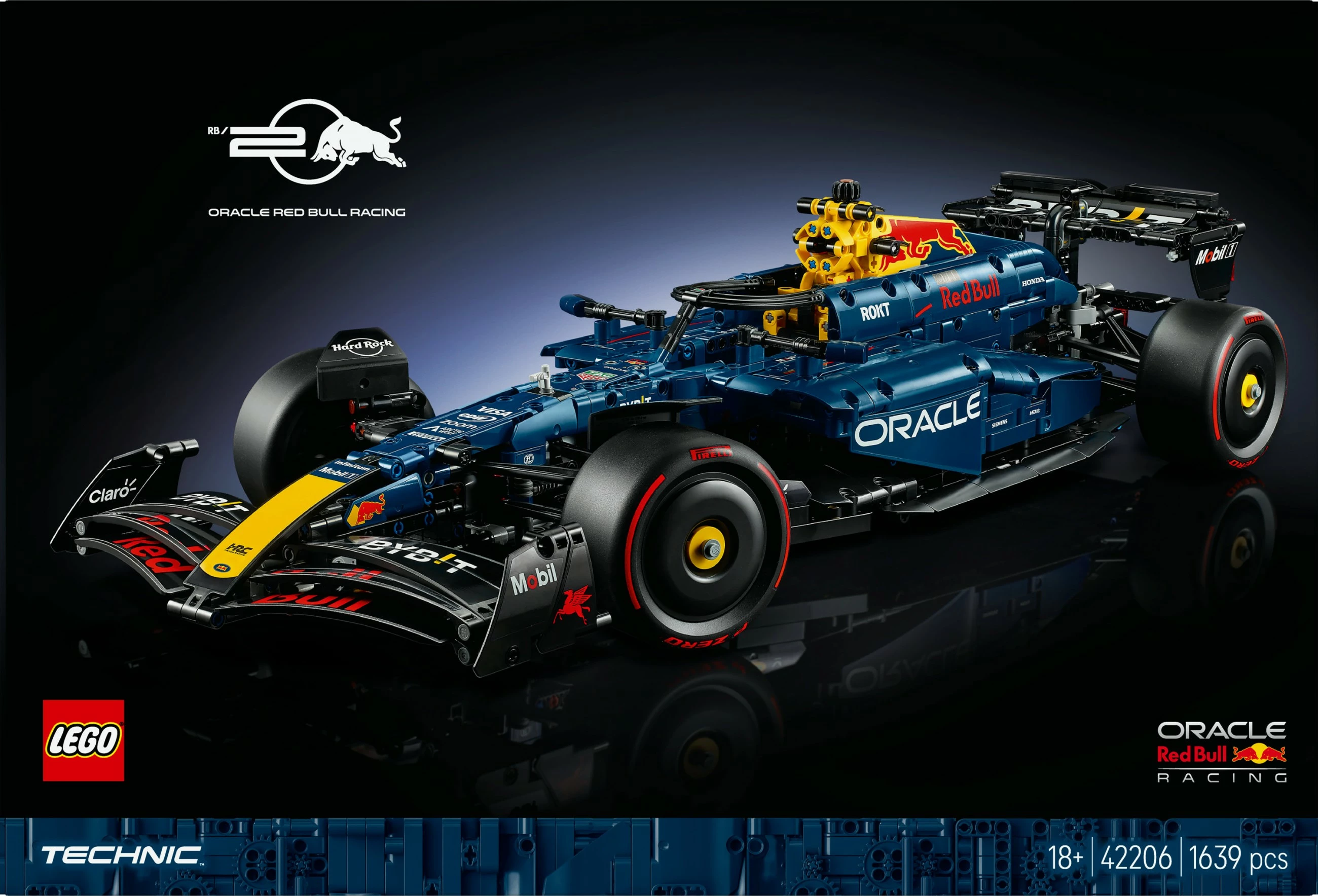 Set ndërtimi LEGO Technic Oracle Red Bull Racing RB20 F1, 1639 pjesë, multingjyrësh