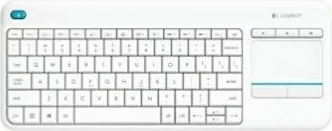Tastierë wireless Logitech K400 Plus me touchpad, Unifying, gravim UK-SLO, e bardhë