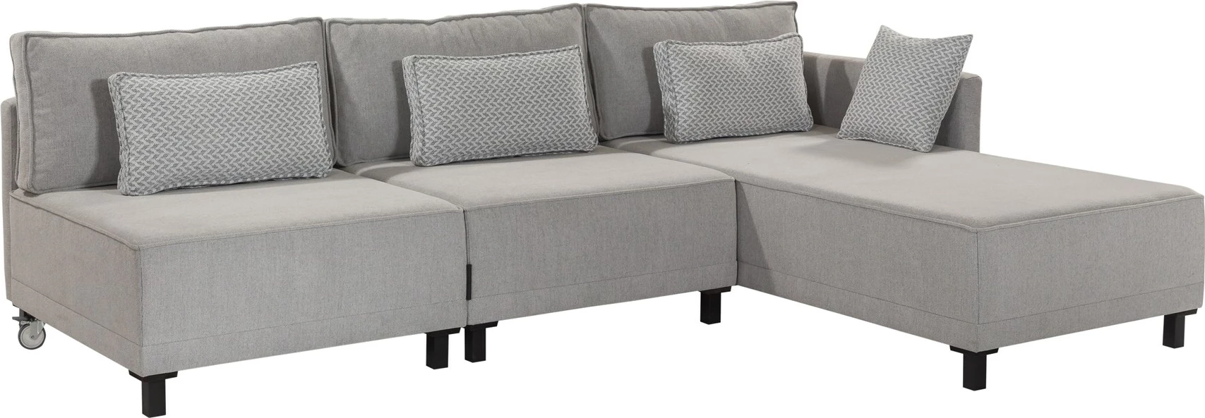 Kënd divan-krevat Atelier del Sofa, Matris, anë e djathtë, ngjyrë gri