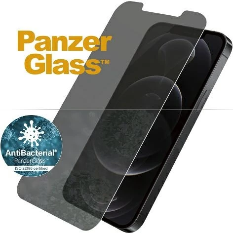 Xham mbrojtës PanzerGlass Standard Super+ për iPhone 12/12 Pro, antibakterial, privatësi