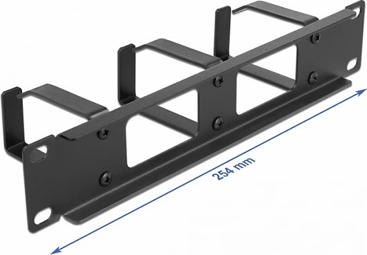 Panel menaxhimi kabllove DeLOCK 10", 1U, 2 hapje, 3 grepa, metal, i zi