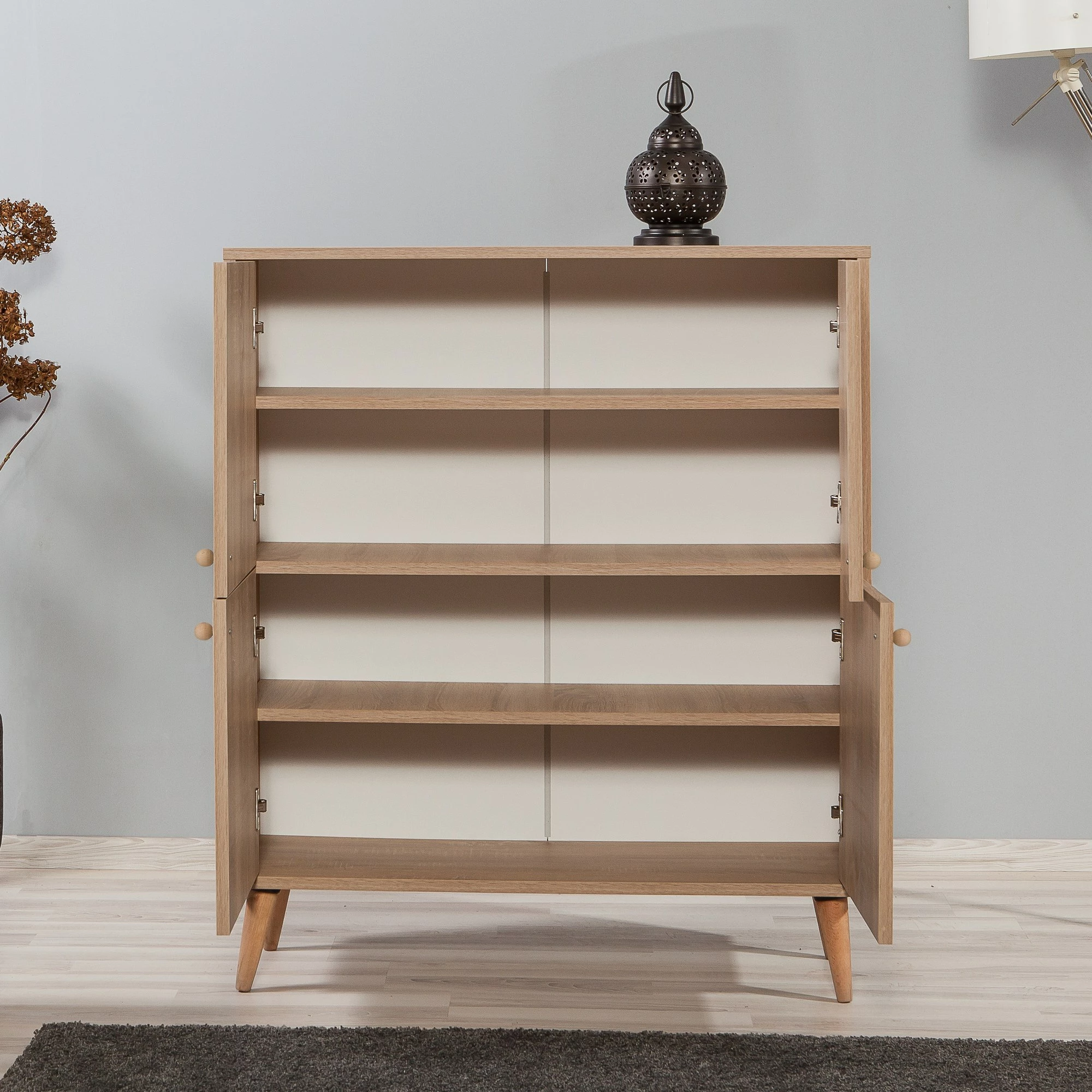 Dollap multifunksional Hanah Home, Multilux - 734, ngjyrë lisi Sonoma