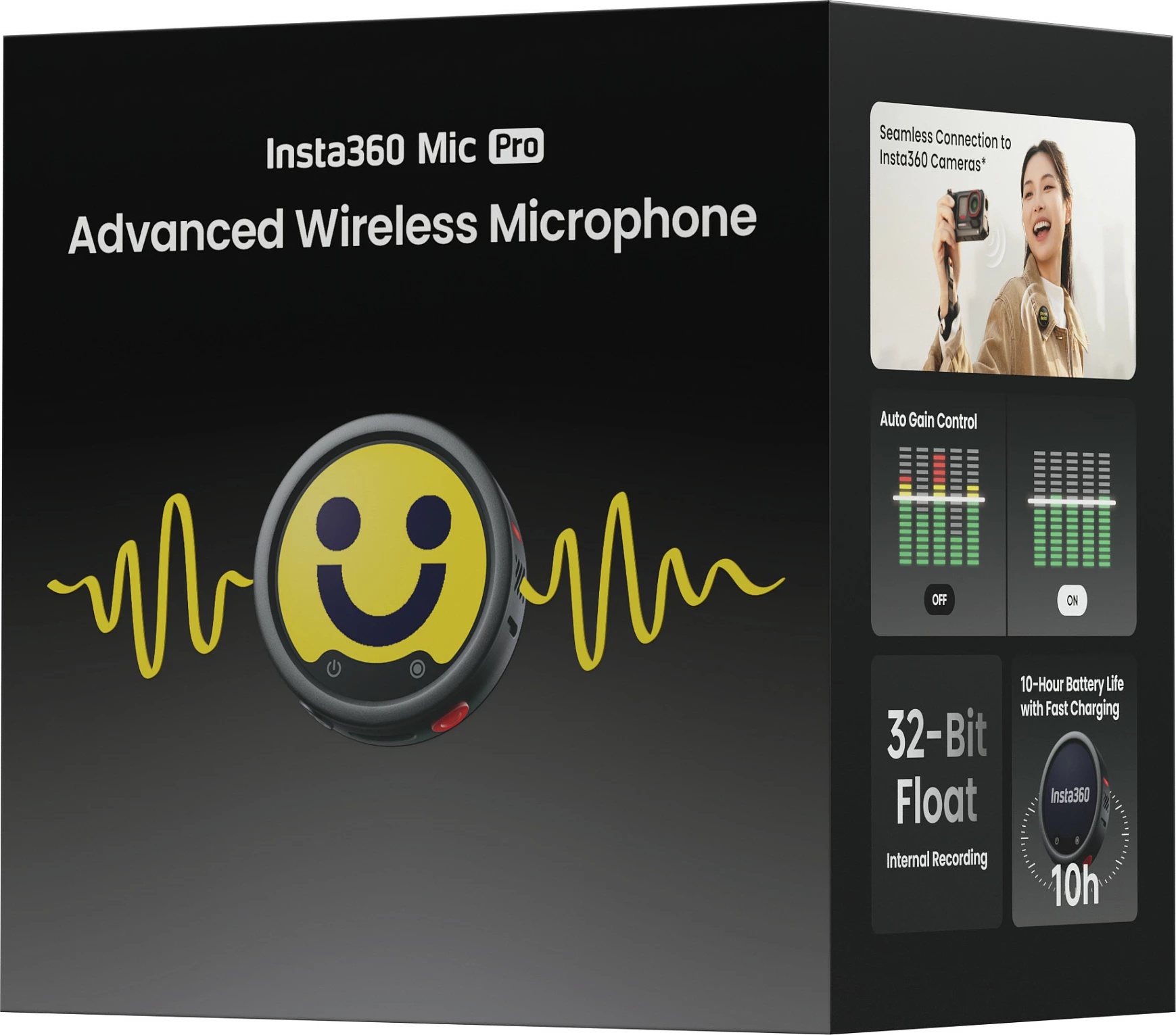 Transmetues mikrofon Insta360 Mic Pro MC110, Bluetooth, 10h bateri, i zi