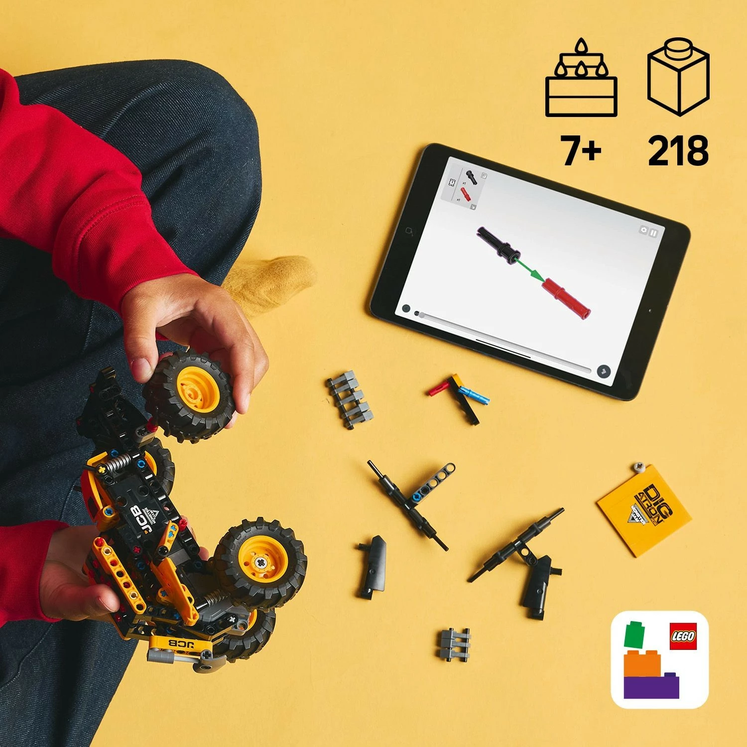 Set ndërtimi LEGO Technic Monster Jam DIGatron 42199, 218 pjesë, pull-back, multingjyrësh