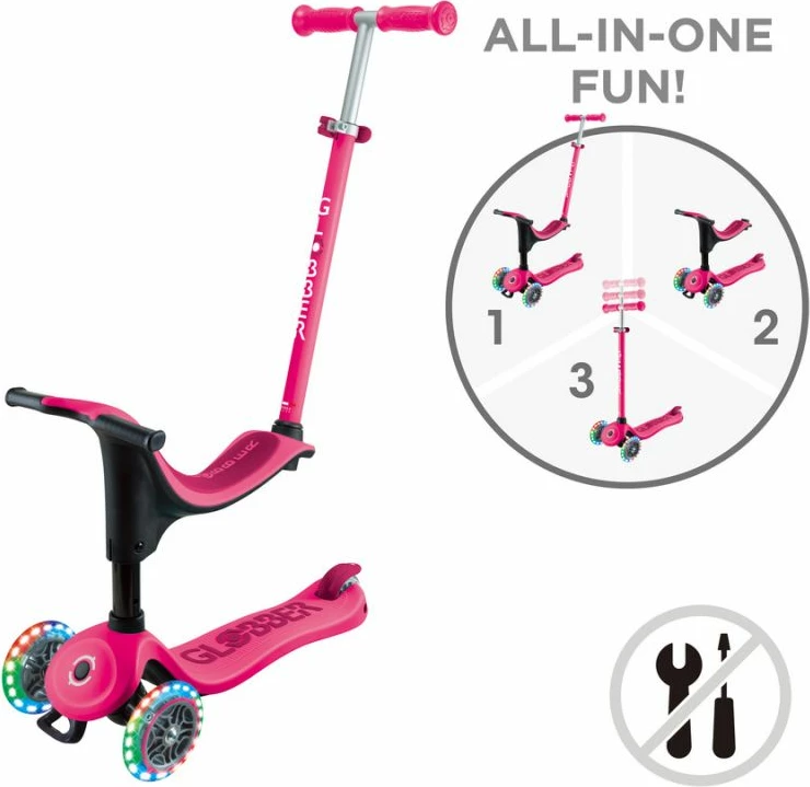 Skuter për fëmijë Globber, me drita