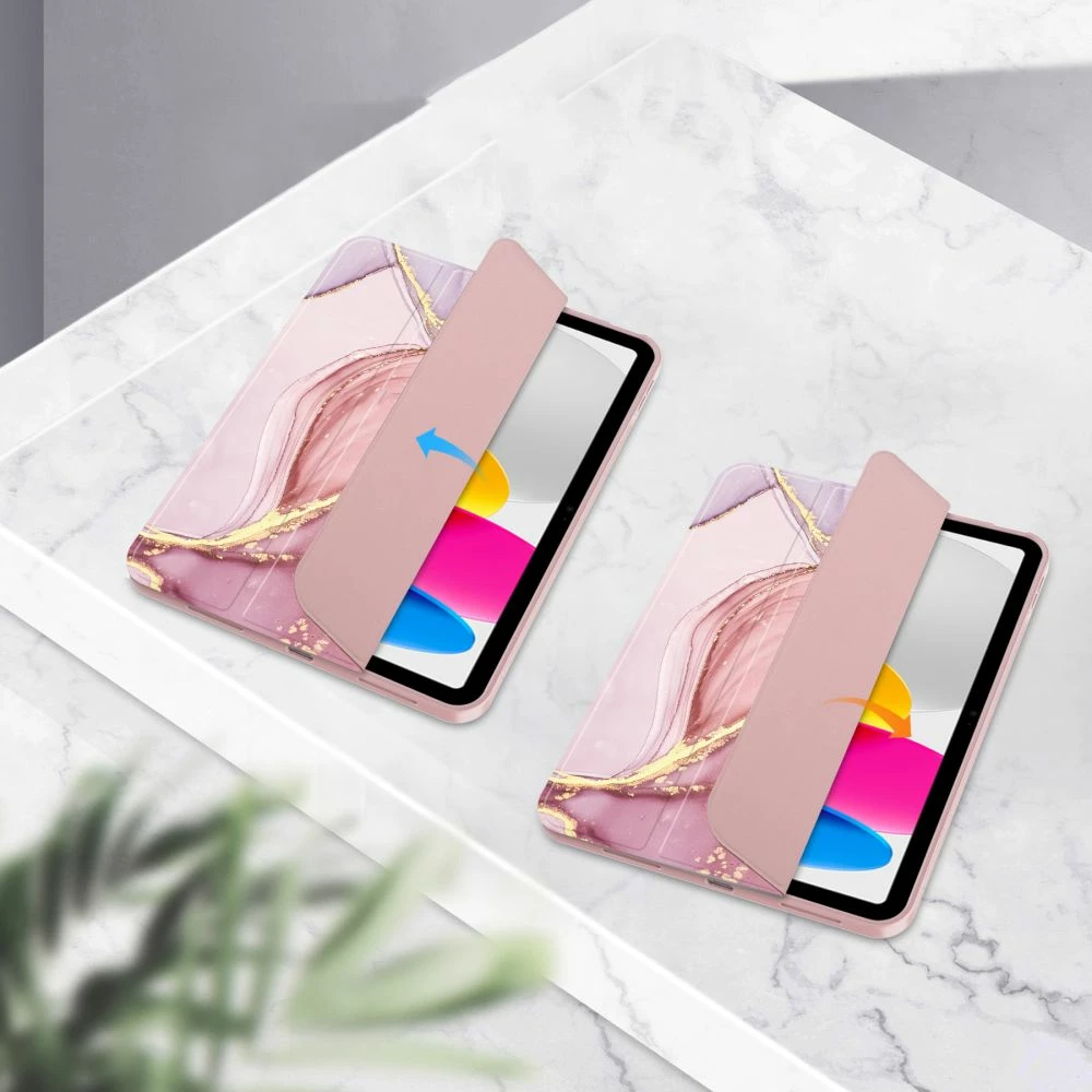 Mbështjellës Tech-Protect SC Pen për iPad 10.9" (2022), silikon, rozë mermer