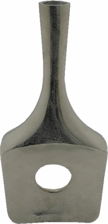 Vazë dekorative Glam, alumin, ngjyrë nikeli argjendi, 21x6.25x46 cm