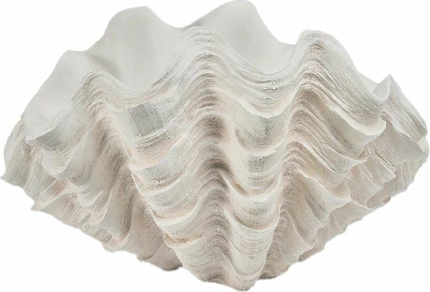 Vazo dekorative CORALIA, teksturë korali, rezinë, ngjyrë e bardhë e zbehtë, 48.5x32x28.5cm