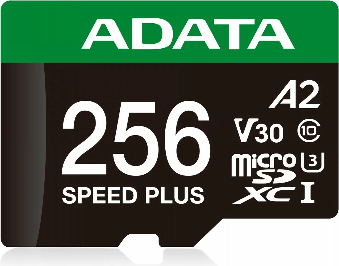 Kartelë memorie microSD Adata Speed Plus 256GB me adapter, A2 UHS-I U3 V30