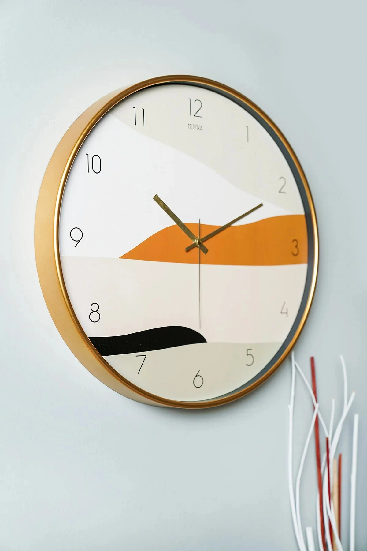 Orë muri dekorative Wallity, Pinotual, shumëngjyrëshe, 42cm
