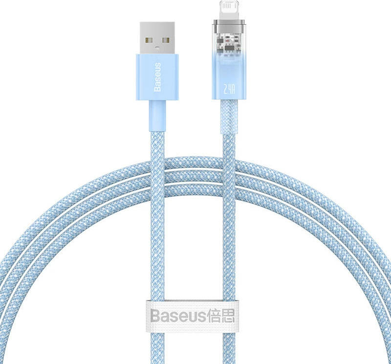 Kabllo karikimi i shpejtë Baseus Explorer, USB në Lightning, 1m, Blu