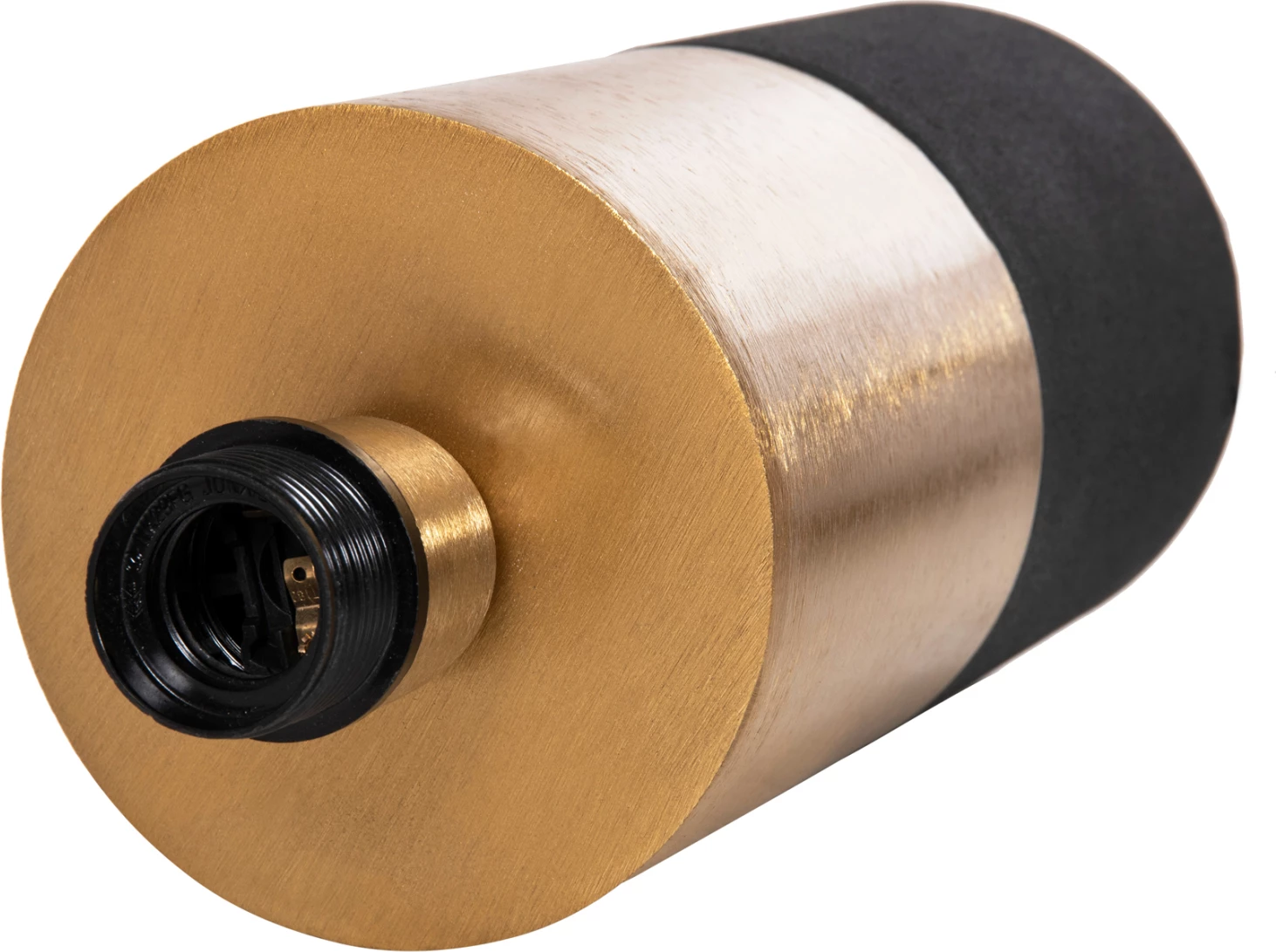 Llambë tavoline Pune, metalike, ngjyrë zezë-ari, Φ31x44H cm