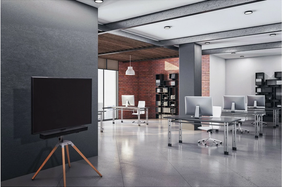 Stendë dyshemeje për TV One For All WM 7476, 32-70", VESA 200x100-400x400, 35 kg, 360°, kafe/argjend
