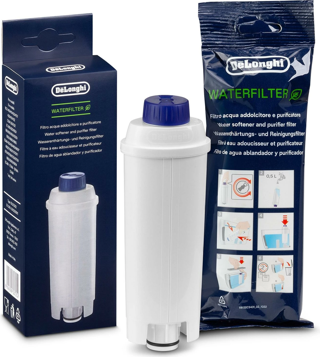 Filtër uji De'Longhi Waterfilter, i bardhë