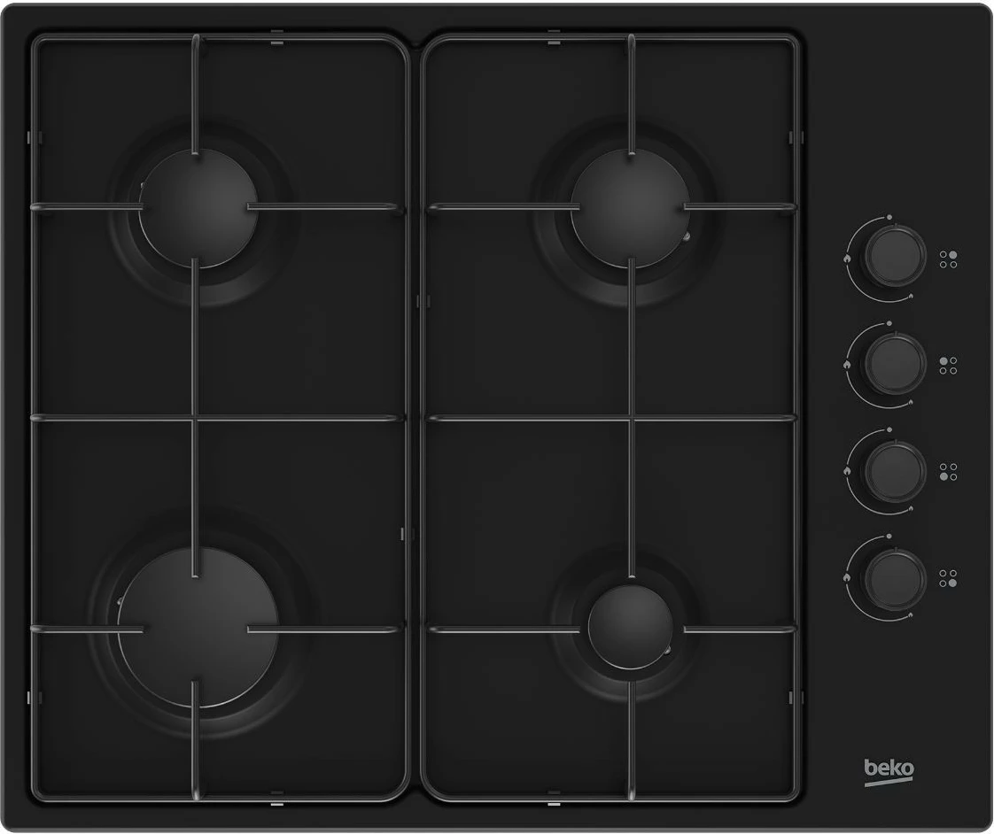 Pllakë gazi Beko HIBG64120SB, 4 zona, e zezë