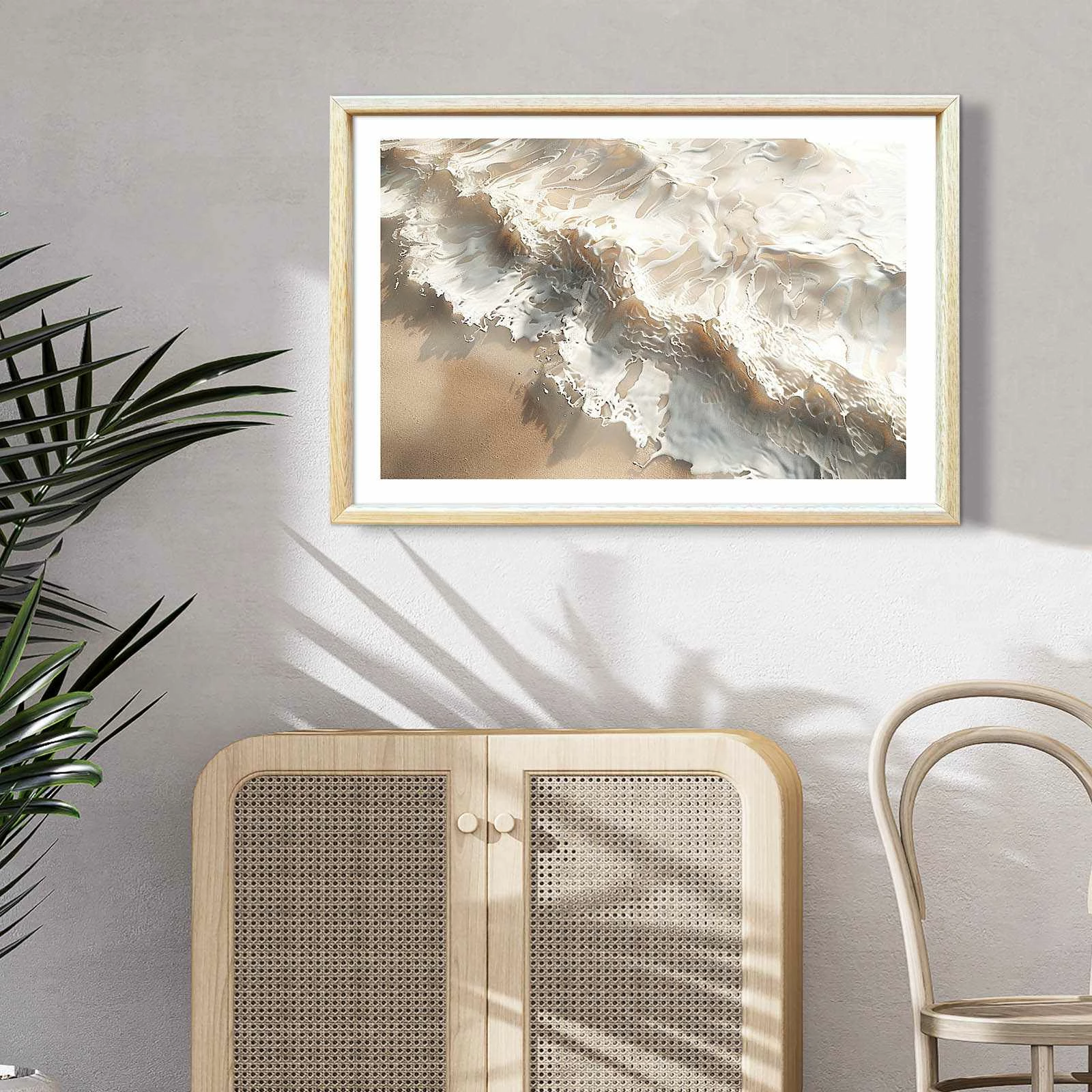 Pikturë dekorative me kornizë MDF Wallity, Ahswabisabi-039, 62x92cm