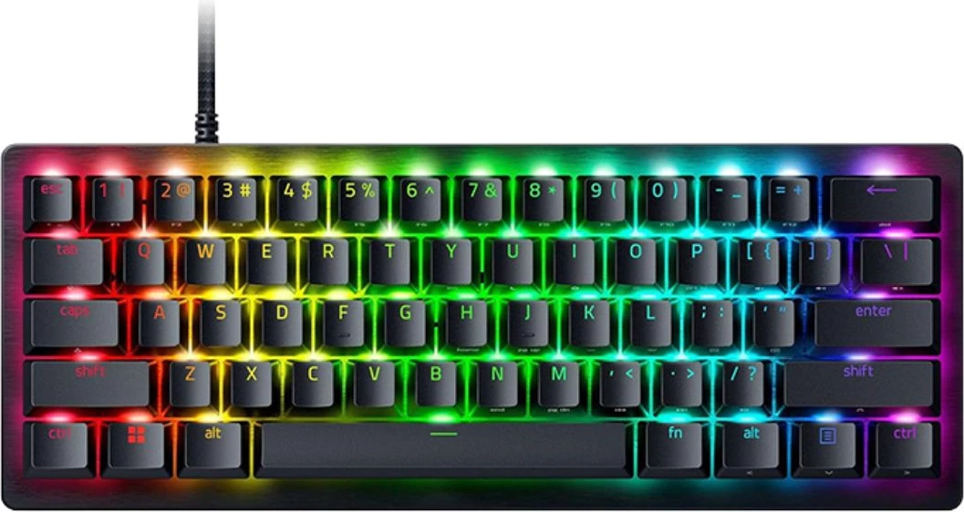 Tastierë gaming Razer Huntsman V3 Pro Mini RZ03-04990100-R3M1, layout US-Intl, kompakte 60%, ndriçim RGB, e zezë