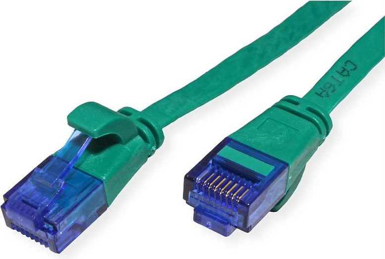 Kabëll rrjeti VALUE 21.99.2040 Cat6a, 0.5 m, RJ-45 në RJ-45, i sheshtë, i gjelbër