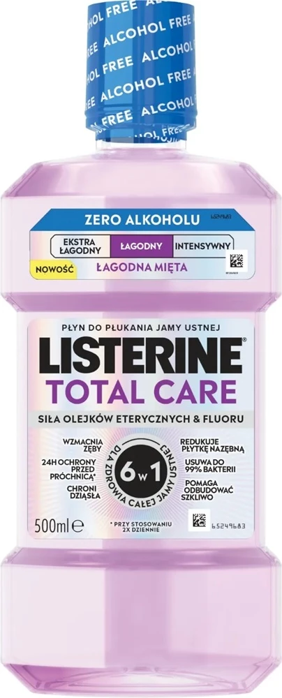 Mouthwash Listerine Total Care Gentle, 500ml, unisex