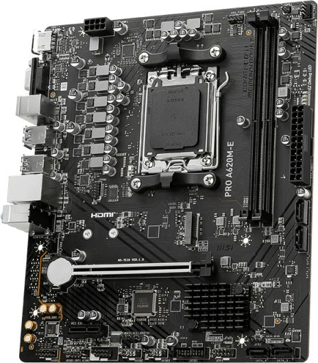 Pllakë amë MSI PRO A620M-E, AMD, Socket AM5, DDR5-SDRAM, 96 GB