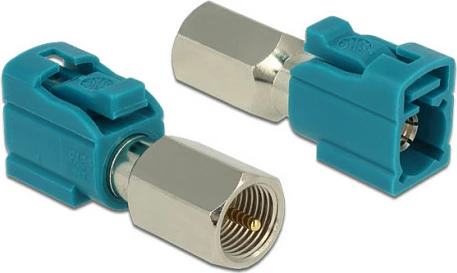 Adapter koaksial DeLOCK 88927, FAKRA Z mashkull në FME femër, blu