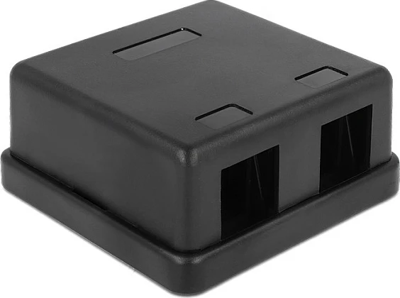 Kuti Keystone DeLOCK 86257, montim në mur, 2 module, e zezë