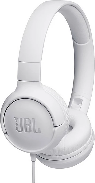 Kufje JBL Tune 500, me kabllo 3.5mm, të palosshme, me mikrofon, të bardha