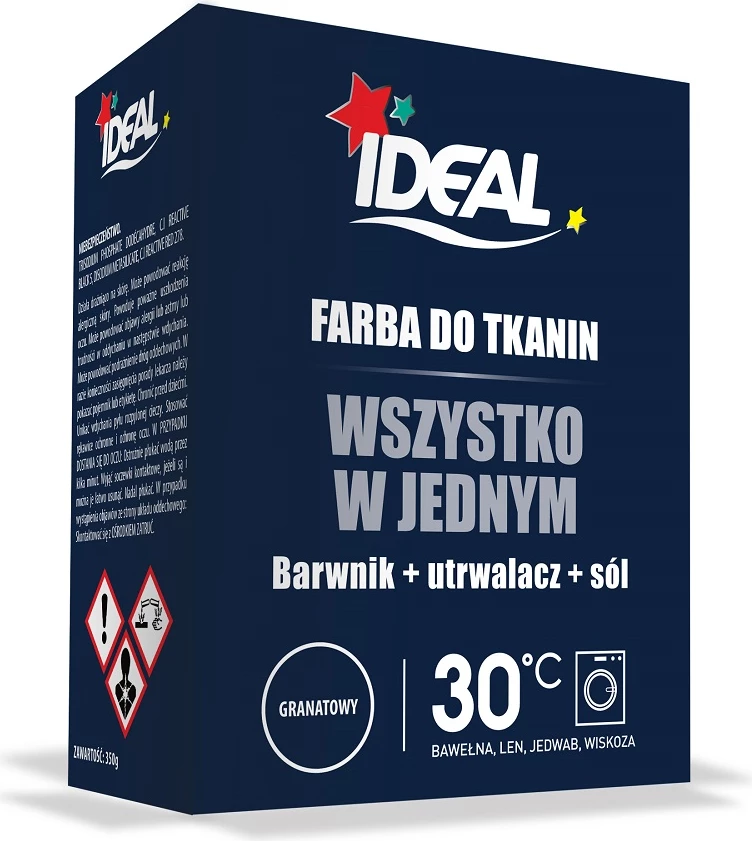 Ngjyrë për tekstile IDEAL All in One Granatowy 350g