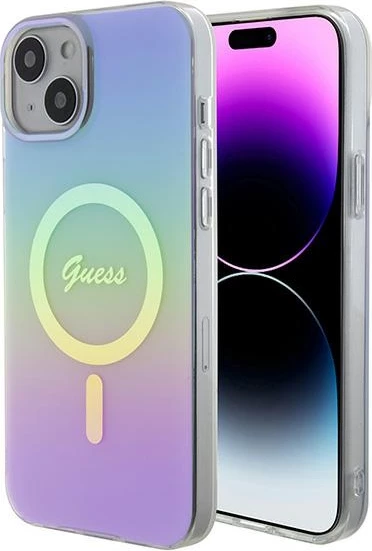 Mbështjellës Guess GUHMP15SHITSU për iPhone 15 6.1", MagSafe, vjollcë