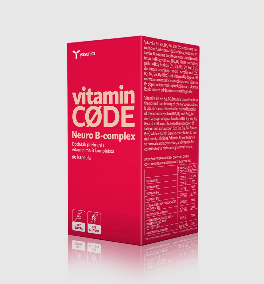 Suplement ushqimor Yasenka Vitamin Code Neuro B-Complex
