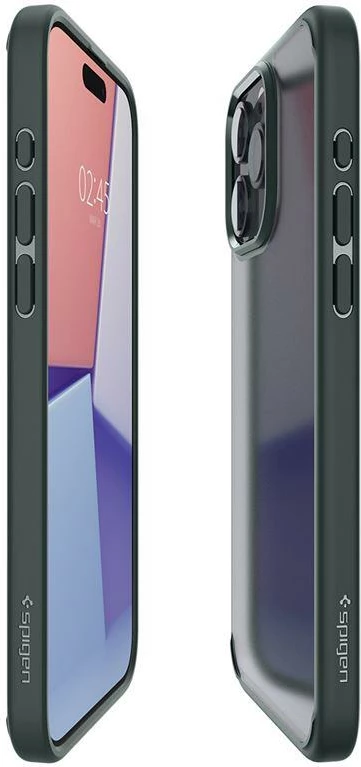 Mbështjellës Spigen Ultra Hybrid për iPhone 15 Pro Max, Gjelbër e errët