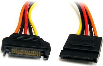 Kabllo zgjatëse rryme SATA StarTech 12in, 15-pin (M-F), 30cm, AWG18, multikolor