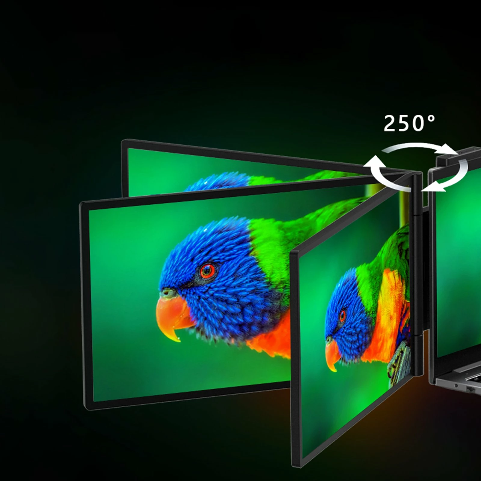 Monitor portativ i dyfishtë Zeuslap ZB14 2x14" Full HD IPS 60Hz, i zi, set me 2x kabllo USB-C
