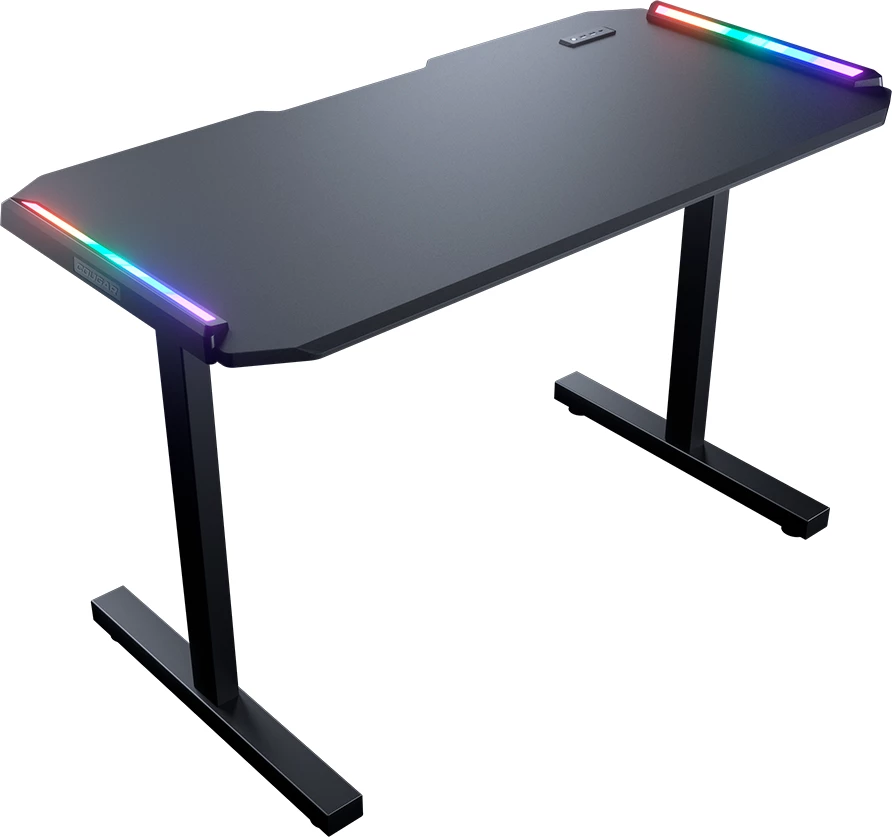 Tavolinë gaming COUGAR DEIMUS 120 RGB me docking station, e zezë