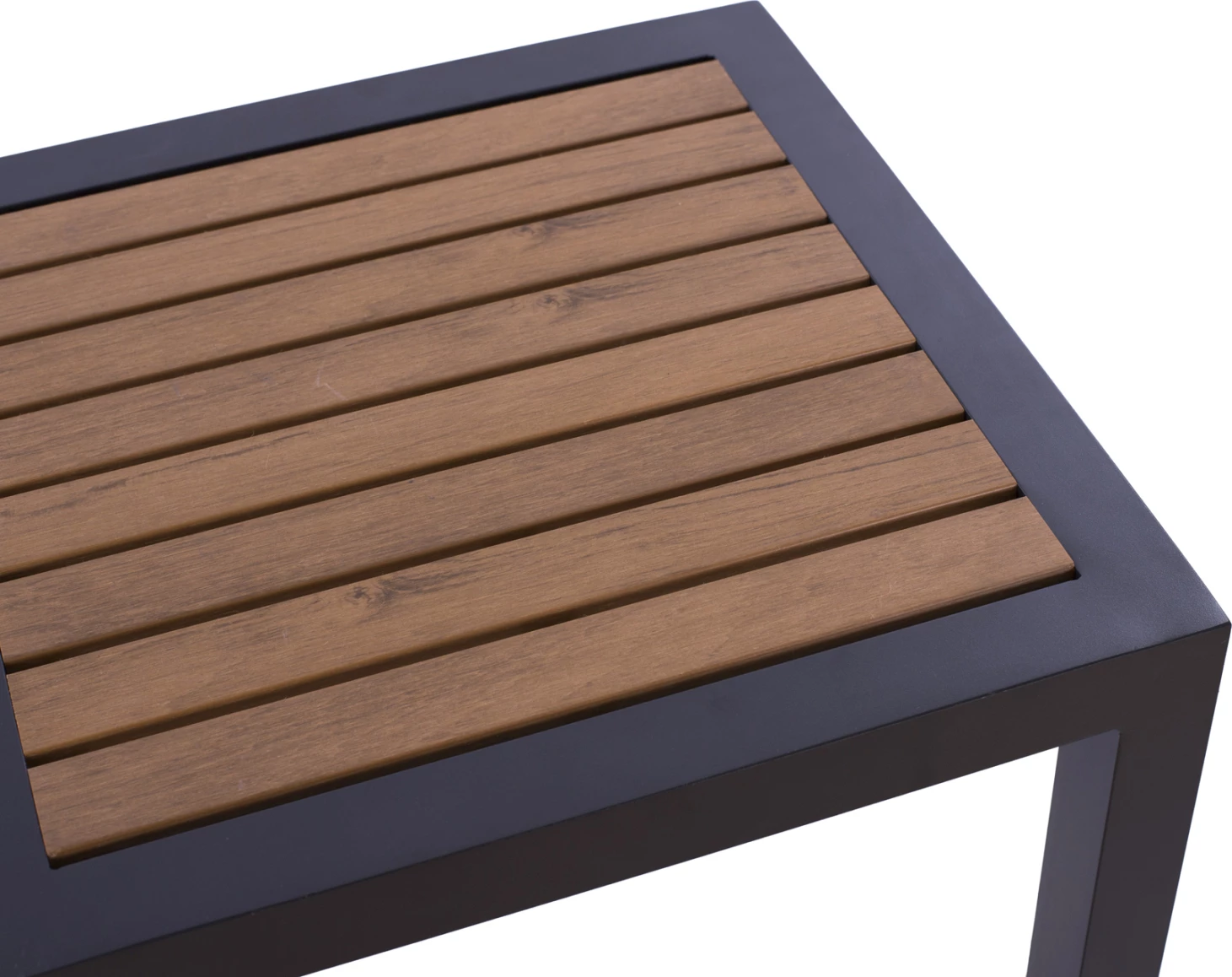 Tavolinë alumini FH5403.02 gri me sipërfaqe Polywood 45Χ45Χ45,5