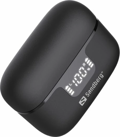 Kufje SANDBERG 126-52 wireless earbuds ANC+ENC, Bluetooth 6.0, USB-C, të zeza, set me kutizë karikimi