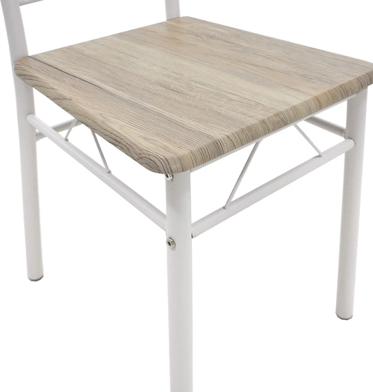 Tavolinë me karrige Roza 5 copë ngjyrë sonoma - këmbë të bardha me shkëlqim 120x70x75cm