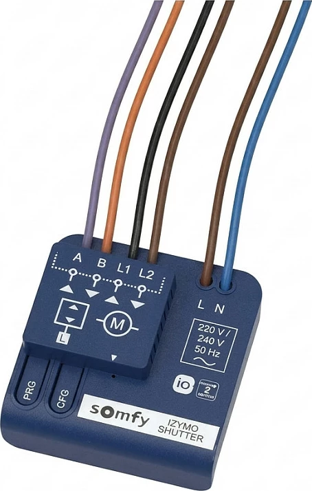 Pranues nën suva Somfy 1822660 Izymo Shutter io, 220-240V, blu