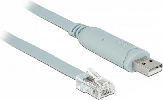 Kabllo konsolë DeLOCK 63920, USB 2.0 Type-A në RJ45, 0.5 m, gri