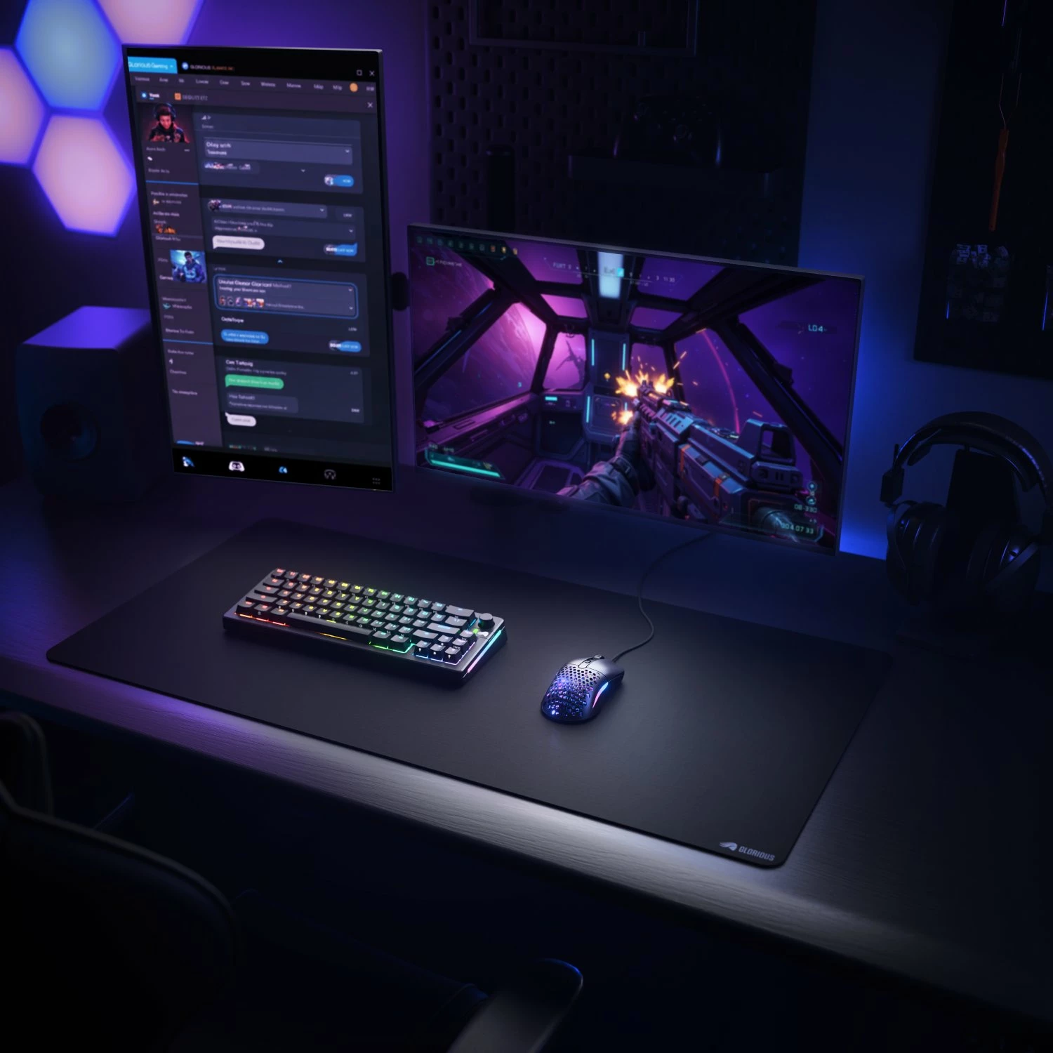 Maus gaming Glorious Model O Eternal GLO-OE-W-BLK, 12000 DPI, 6 butona, RGB, i zi