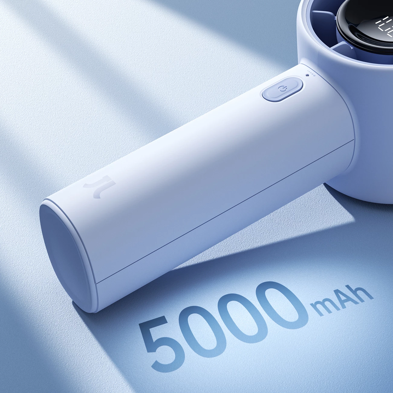 Ventilator dore Jisulife Handheld Fan 10S, bateri 5000mAh, USB-C, 5 nivele, ekran LED, blu
