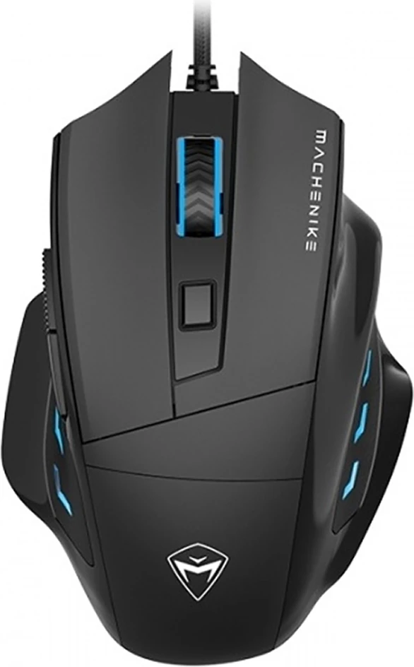 Maus gaming Machenike M3 me kabllo USB, 3200 DPI, 6 butona, me ndriçim, në kuti, i zi